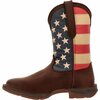 Durango Rebel by Patriotic Pull-On Western Flag Boot, BROWN/UNION FLAG, D, Size 6.5 DB5554